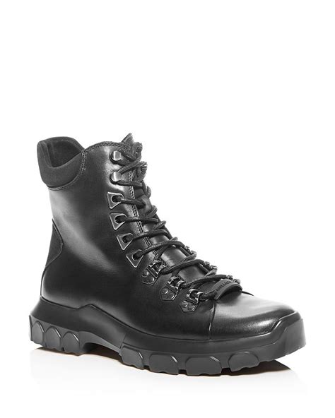 karl lagerfeld paris logo leather trim boots